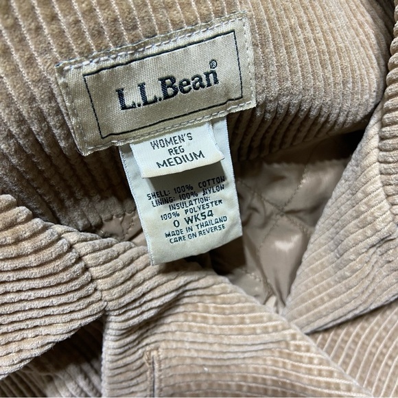 Vintage L.L. Bean Corduroy Jacket Tan Brown Size Medium - Picture 5 of 5